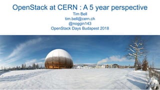 Grappling with Massive
Data Sets
Gavin McCance, CERN IT
Digital Energy 2018
1 May 2018 | Aberdeen
06/06/2018 OpenStack at CERN 2
OpenStack at CERN : A 5 year perspective
Tim Bell
tim.bell@cern.ch
@noggin143
OpenStack Days Budapest 2018
 