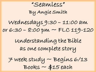 RHBC 6/10/18 Announcements