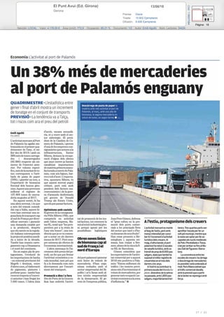 13/06/18El Punt Avui (Ed. Girona)
Gerona
Prensa: Diaria
Tirada: 10.602 Ejemplares
Difusión: 8.606 Ejemplares
Página: 18
Sección: LOCAL Valor: 4.178,00 € Área (cm2): 772,9 Ocupación: 85,21 % Documento: 1/2 Autor: Emili Agulló Núm. Lectores: 34424
Cód:118657084
17 / 21
 