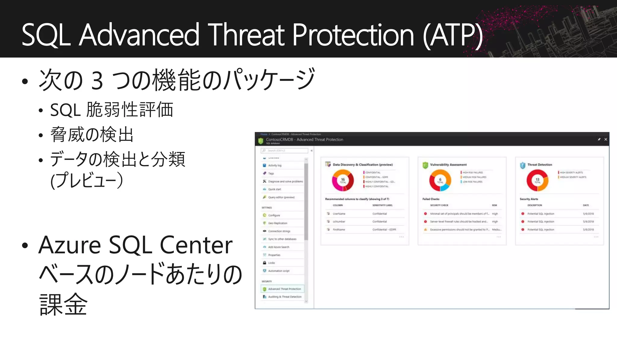 SQL Advanced Threat Protection (ATP)
 