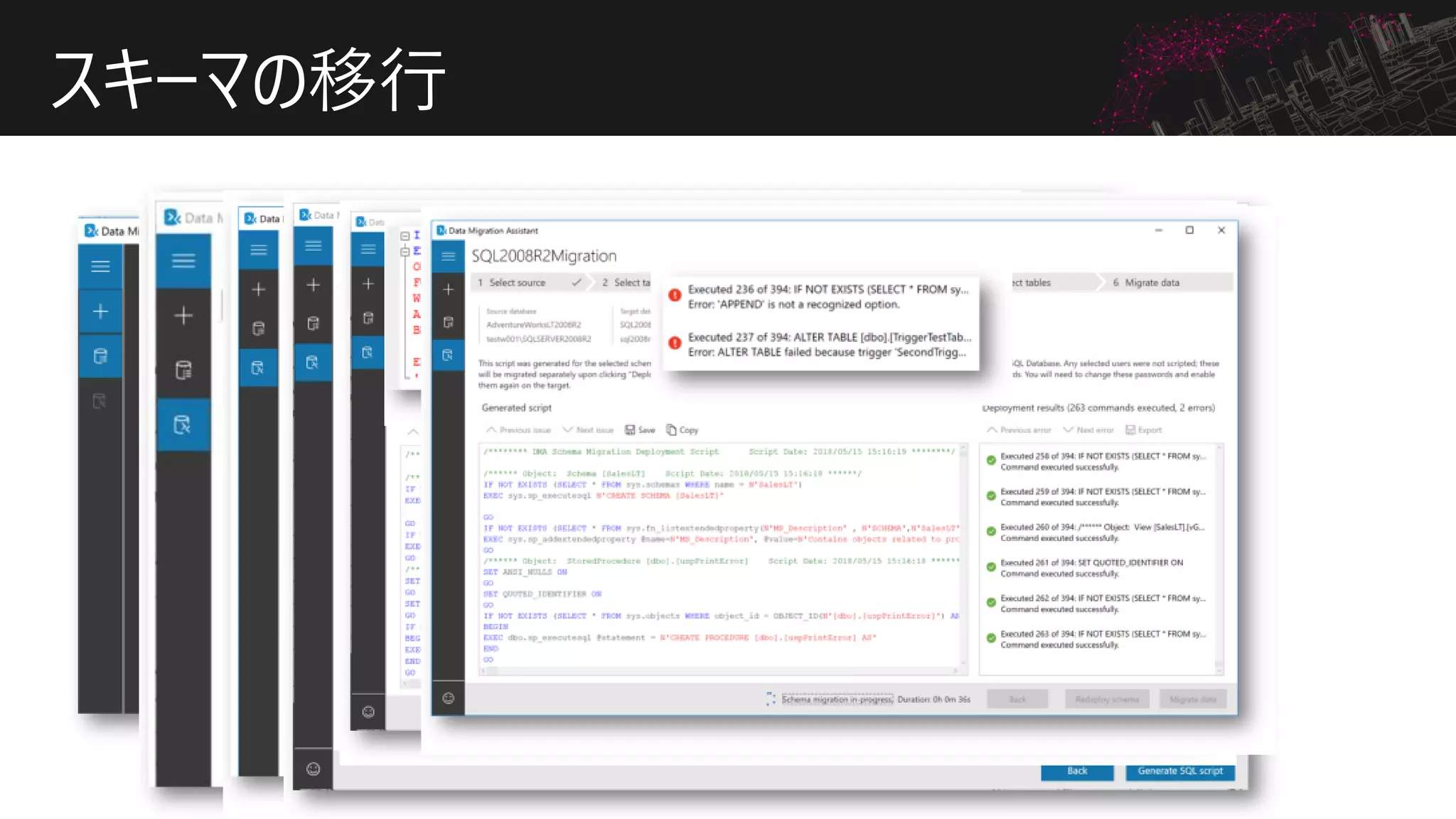 スキーマの移行
 