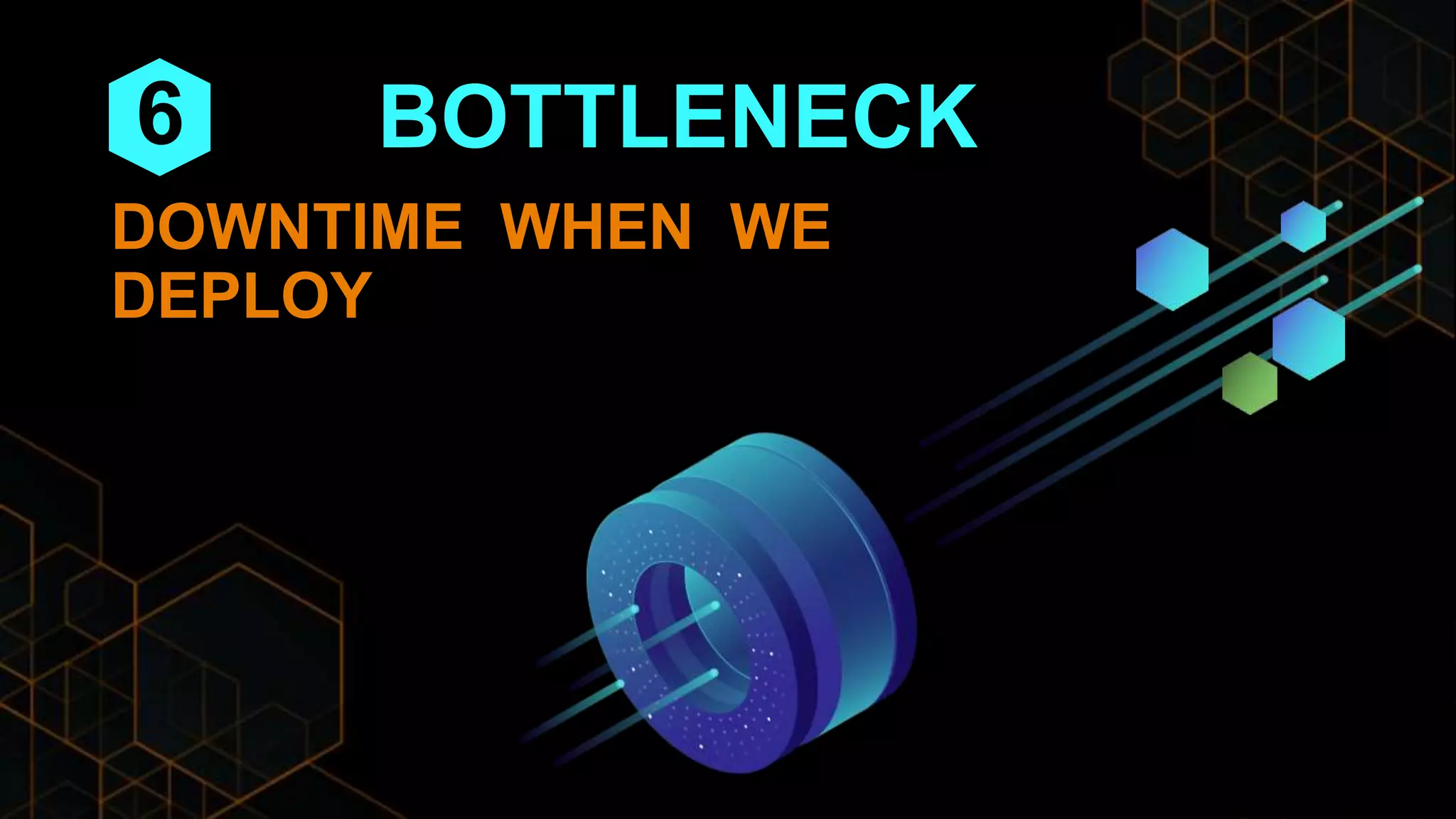 BOTTLENECK
DOWNTIME WHEN WE
DEPLOY
6
 