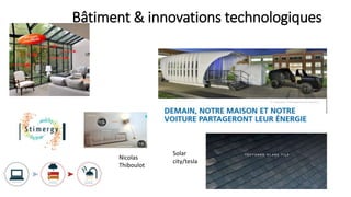 Bâtiment & innovations technologiques
Solar
city/tesla
Nicolas
Thiboulot
 