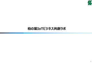 柏の葉IoTビジネス共創ラボ
4
 