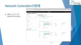 Network Controllerの管理
 SDNモニタリング
Network Controller
2018/06/30 48
 