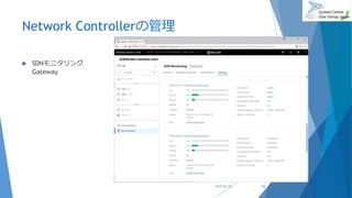Network Controllerの管理
 SDNモニタリング
Gateway
2018/06/30 54
 