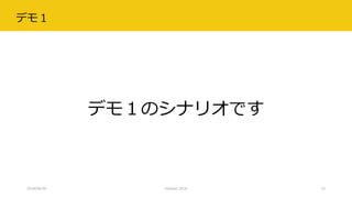 デモ１
2018/06/30 Interact 2018
デモ１のシナリオです
23
 