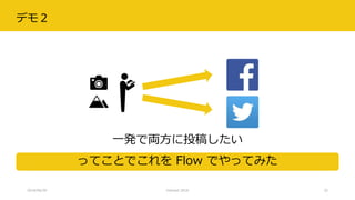 デモ２
2018/06/30 Interact 2018 32
一発で両方に投稿したい
ってことでこれを Flow でやってみた
 