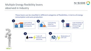 Multiple Energy flexibilitiy levers
observed in Industry
What ?
 