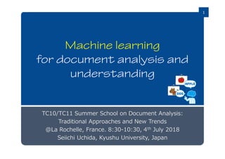 Machine learning for document analysis and understanding | PDF