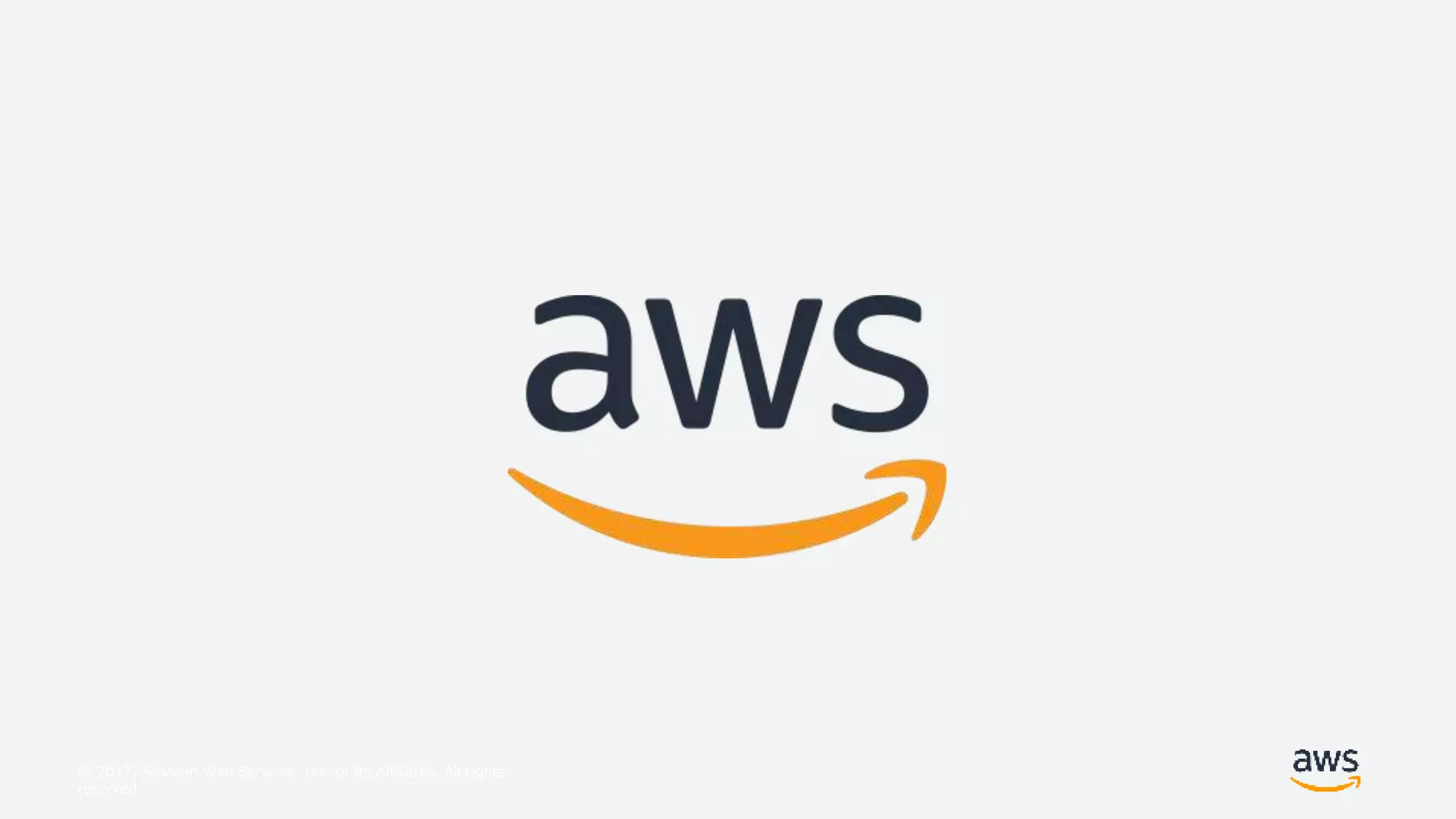 © 2017, Amazon Web Services, Inc. or its Affiliates. All rights
reserved.
 