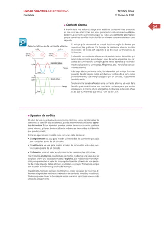 UNIDAD DIDÁCTICA 5 ELECTRICIDAD TECNOLOGÍA
Cantabria 3º Curso de ESO
54
 
 
 