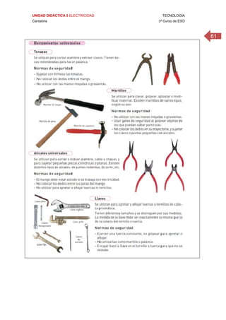 UNIDAD DIDÁCTICA 5 ELECTRICIDAD TECNOLOGÍA
Cantabria 3º Curso de ESO
61
 
 
 