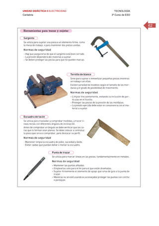UNIDAD DIDÁCTICA 5 ELECTRICIDAD TECNOLOGÍA
Cantabria 3º Curso de ESO
62
 
 
 