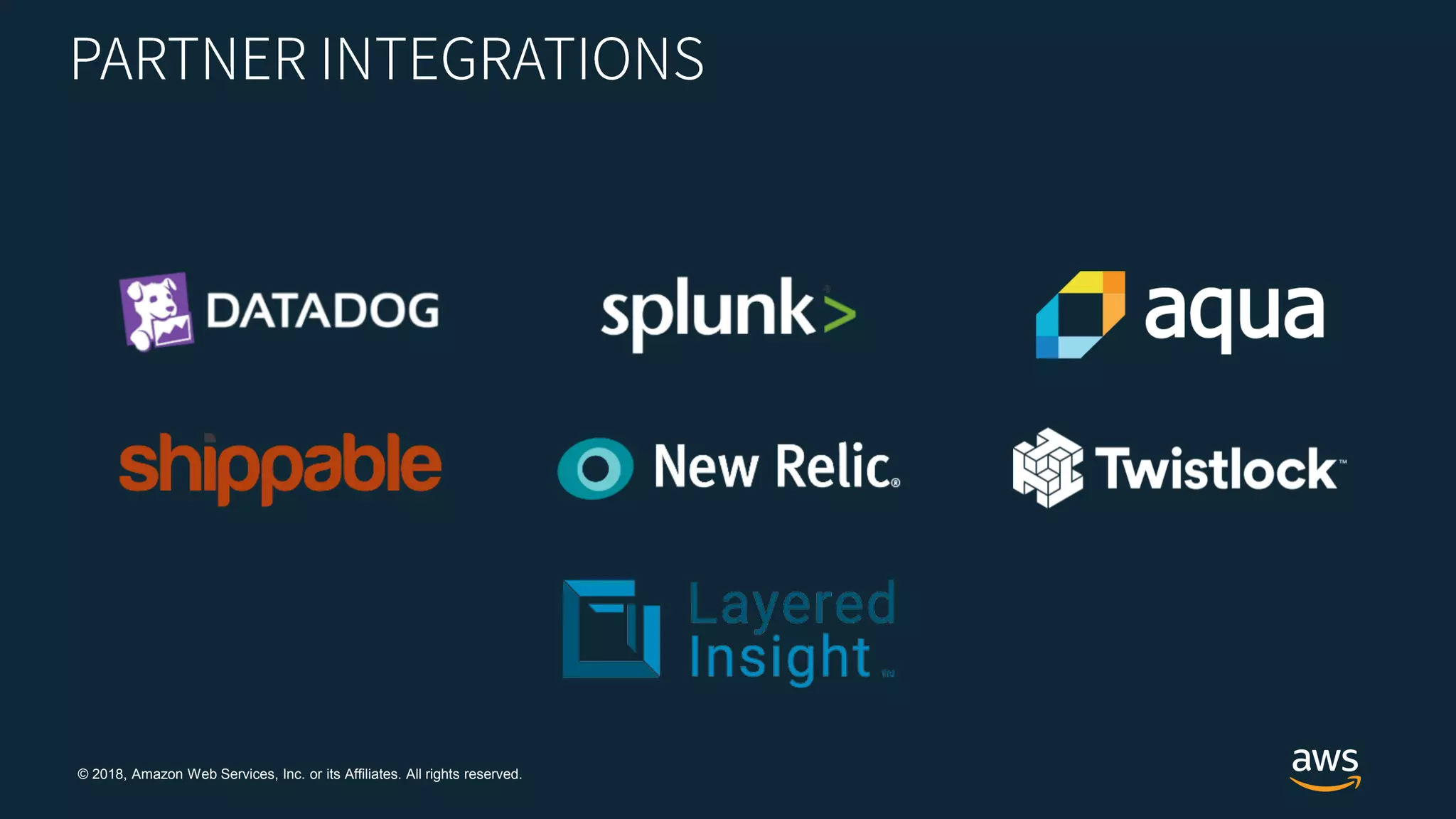 © 2018, Amazon Web Services, Inc. or its Affiliates. All rights reserved.
 