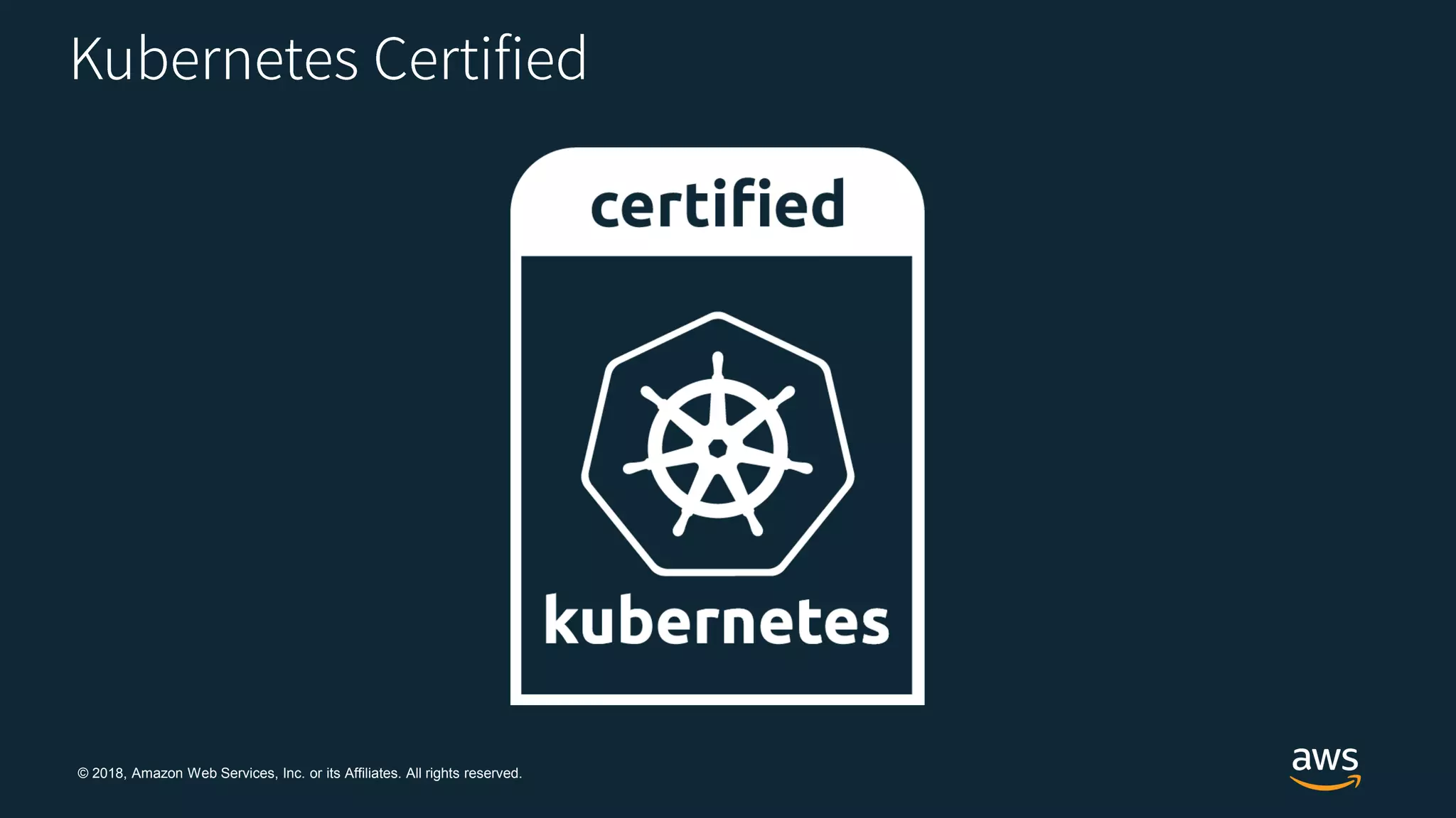 © 2018, Amazon Web Services, Inc. or its Affiliates. All rights reserved.
 