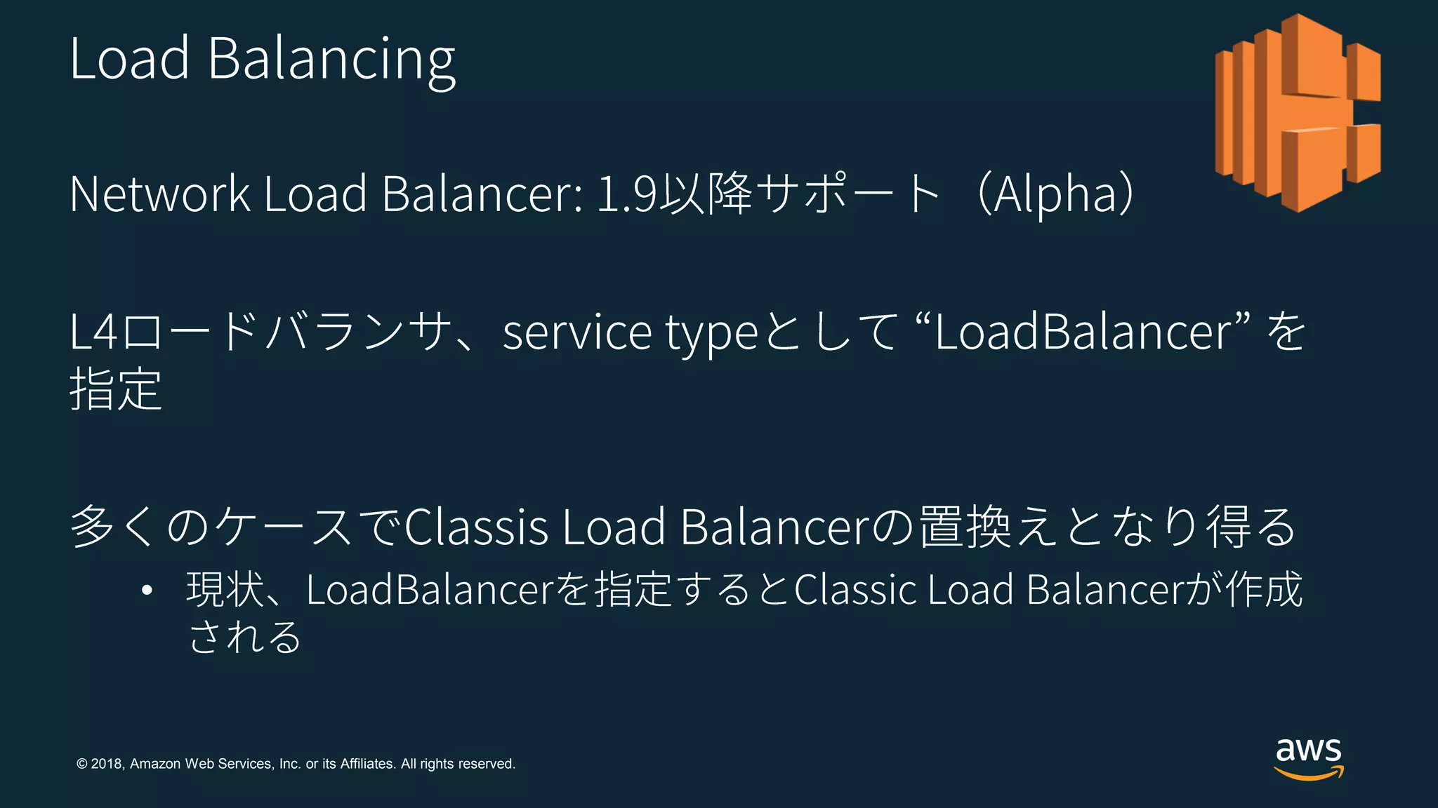 © 2018, Amazon Web Services, Inc. or its Affiliates. All rights reserved.
•
 