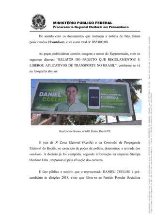 Representação MPE contra Daniel Coelho | PDF