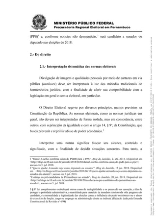 Representação MPE contra Daniel Coelho | PDF