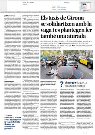 30/07/18Diari de Girona
Gerona
Prensa: Diaria
Tirada: 6.926 Ejemplares
Difusión: 5.040 Ejemplares
Página: 21
Sección: CATALUÑA Valor: 1.767,00 € Área (cm2): 794,9 Ocupación: 93,72 % Documento: 1/1 Autor: A. PIÑAR GIRONA/BARCELONA Núm. Lectores: 18000
Cód:119624663
8 / 22
 