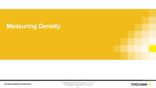 | Vibrating Element Technology | 7-12-18 |
© Yokogawa Corporation of America
8
Measuring Density
 