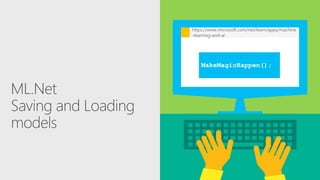 MakeMagicHappen();
https://www.microsoft.com/net/learn/apps/machine
-learning-and-ai
 