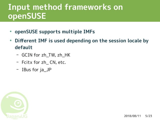 What is necessary for the next input method framework? | PPT