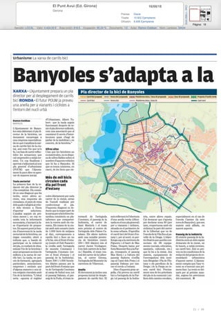 16/08/18El Punt Avui (Ed. Girona)
Gerona
Prensa: Diaria
Tirada: 10.602 Ejemplares
Difusión: 8.606 Ejemplares
Página: 16
Sección: LOCAL Valor: 4.424,00 € Área (cm2): 818,5 Ocupación: 90,24 % Documento: 1/2 Autor: Ramon Estéban Núm. Lectores: 34424
Cód:119921910
21 / 30
 