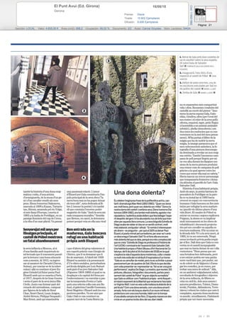 16/08/18El Punt Avui (Ed. Girona)
Gerona
Prensa: Diaria
Tirada: 10.602 Ejemplares
Difusión: 8.606 Ejemplares
Página: 21
Sección: LOCAL Valor: 4.855,00 € Área (cm2): 898,2 Ocupación: 99,02 % Documento: 2/2 Autor: Carme Vinyoles Núm. Lectores: 34424
Cód:119921882
24 / 30
 