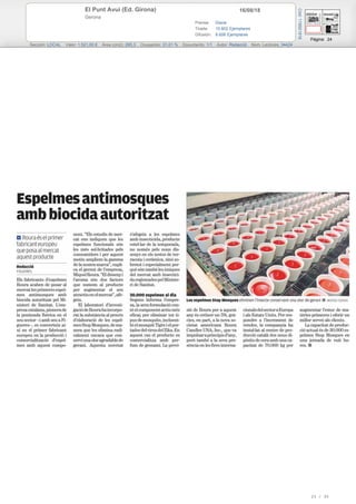 16/08/18El Punt Avui (Ed. Girona)
Gerona
Prensa: Diaria
Tirada: 10.602 Ejemplares
Difusión: 8.606 Ejemplares
Página: 24
Sección: LOCAL Valor: 1.521,00 € Área (cm2): 295,3 Ocupación: 31,01 % Documento: 1/1 Autor: Redacció Núm. Lectores: 34424
Cód:119921916
25 / 30
 