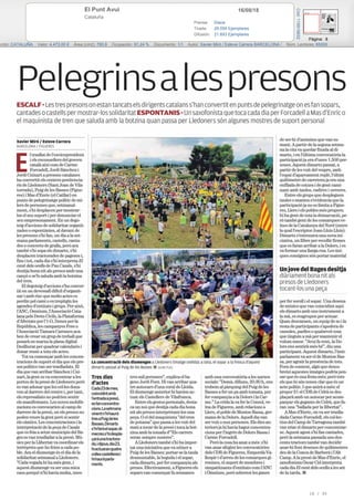 16/08/18El Punt Avui
Cataluña
Prensa: Diaria
Tirada: 29.059 Ejemplares
Difusión: 21.693 Ejemplares
Página: 8
cción: CATALUÑA Valor: 4.473,00 € Área (cm2): 780,9 Ocupación: 91,24 % Documento: 1/1 Autor: Xavier Miró / Esteve Carrera BARCELONA / Núm. Lectores: 65000
Cód:119918832
18 / 30
 