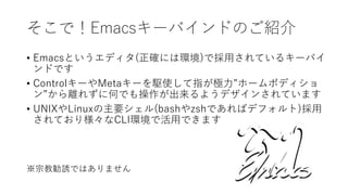 キータイプハック 意外と身近なemacsキーバインド