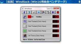8【伝説】WindSock (Win16用総合ベンチマーク)
 
