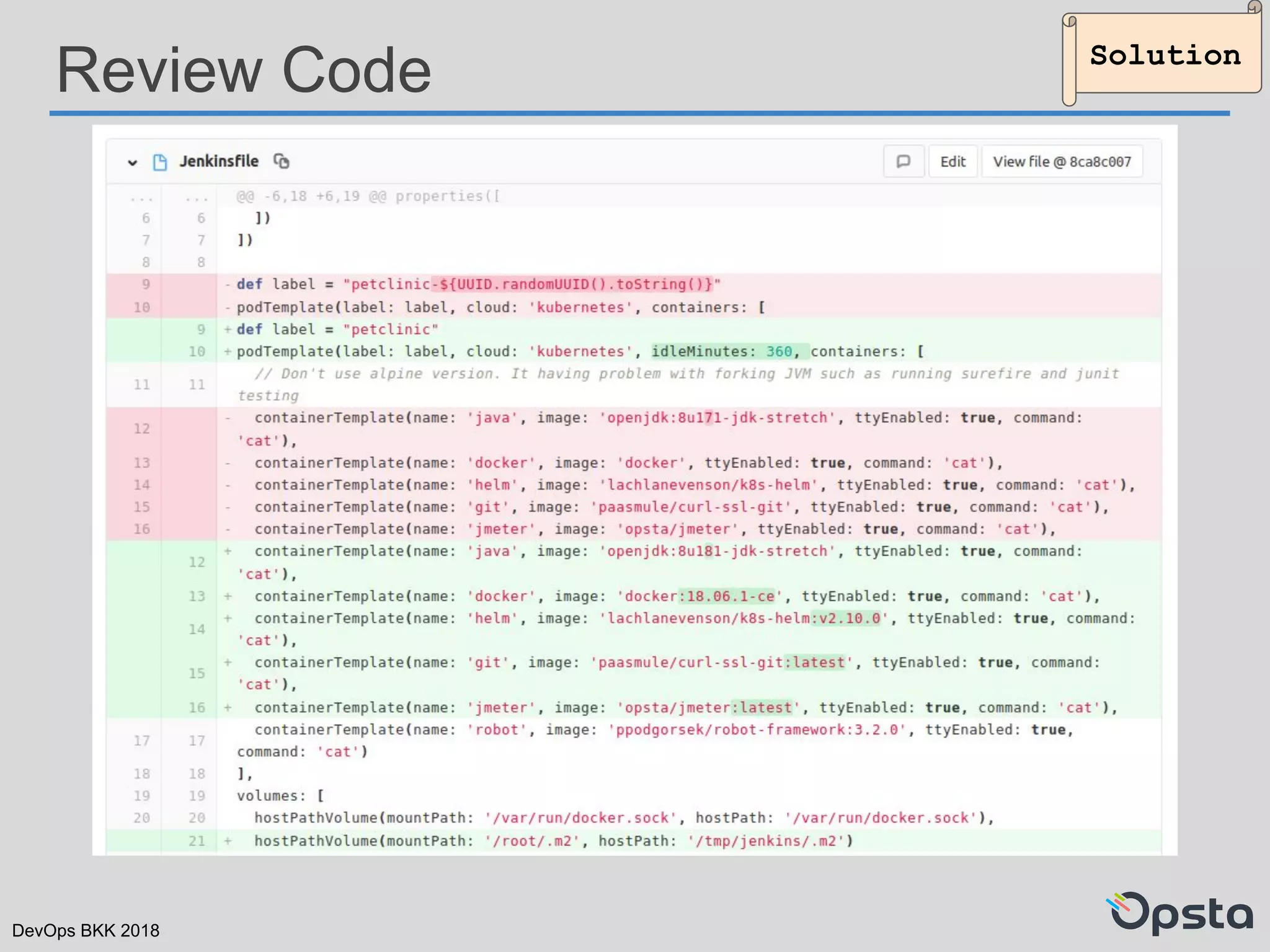 DevOps BKK 2018
Review Code Solution
 