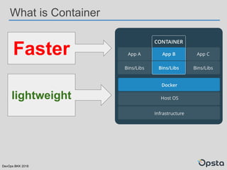 DevOps BKK 2018
What is Container
Faster
lightweight
 