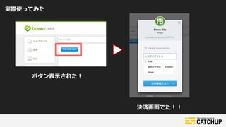 実際使ってみた
ボタン表示された！
決済画面でた！！
 