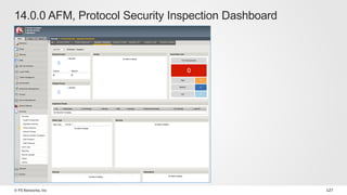 © F5 Networks, Inc 127
14.0.0 AFM, Protocol Security Inspection Dashboard
 