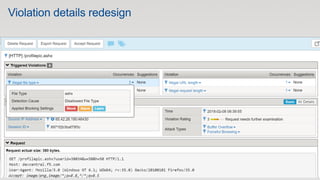 Violation details redesign
 