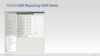 © F5 Networks, Inc 65
14.0.0 ASM Reporting ASM Alerts
 