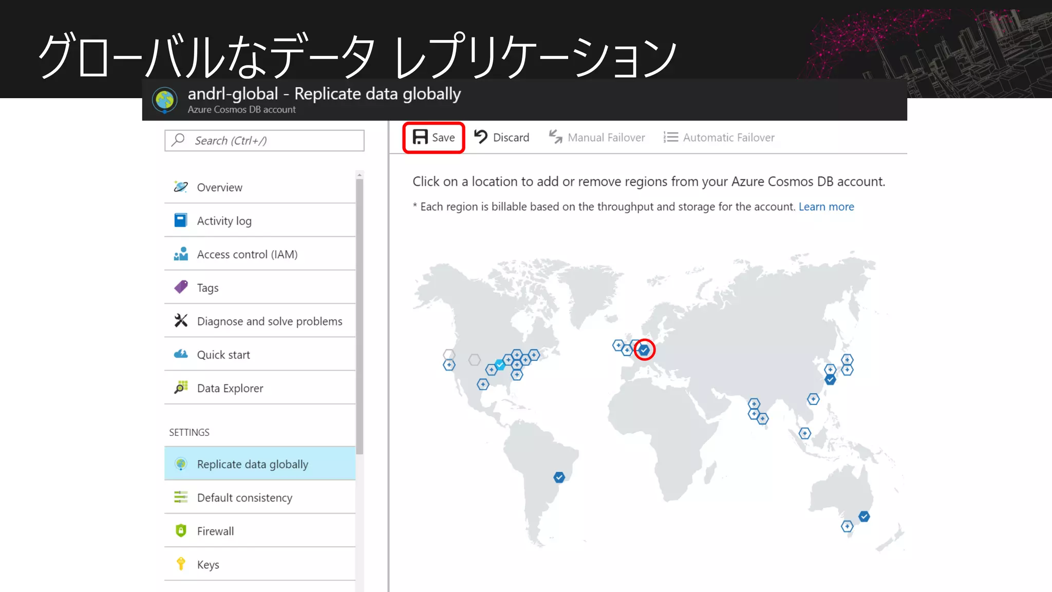 グローバルなデータ レプリケーション
 
