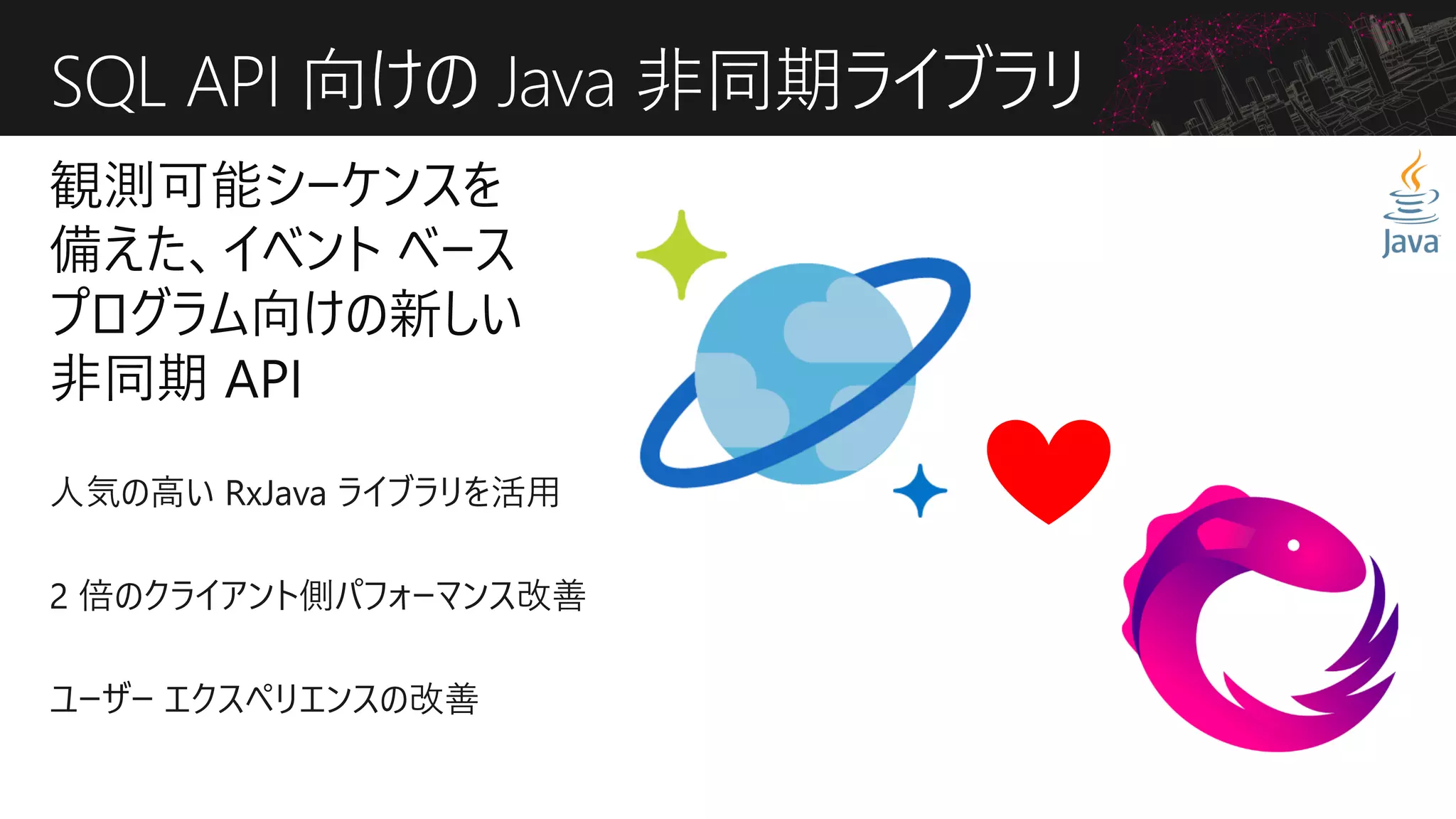 SQL API 向けの Java 非同期ライブラリ
 