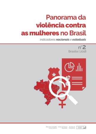 Panorama da
violênciacontra
asmulheres no Brasil
indicadores nacionais e estaduais
n°2Brasília | 2018
 