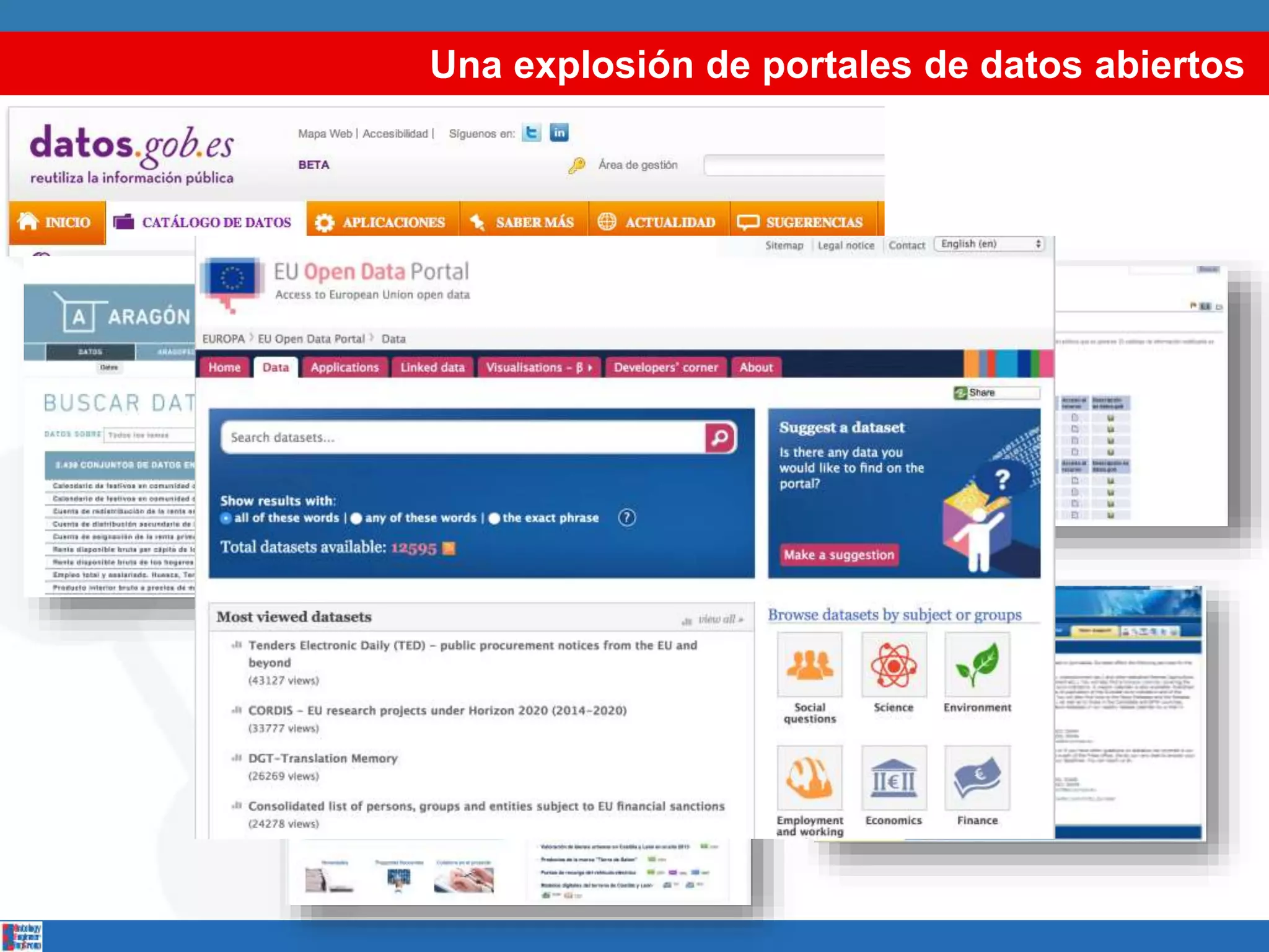 Una explosión de portales de datos abiertos
 