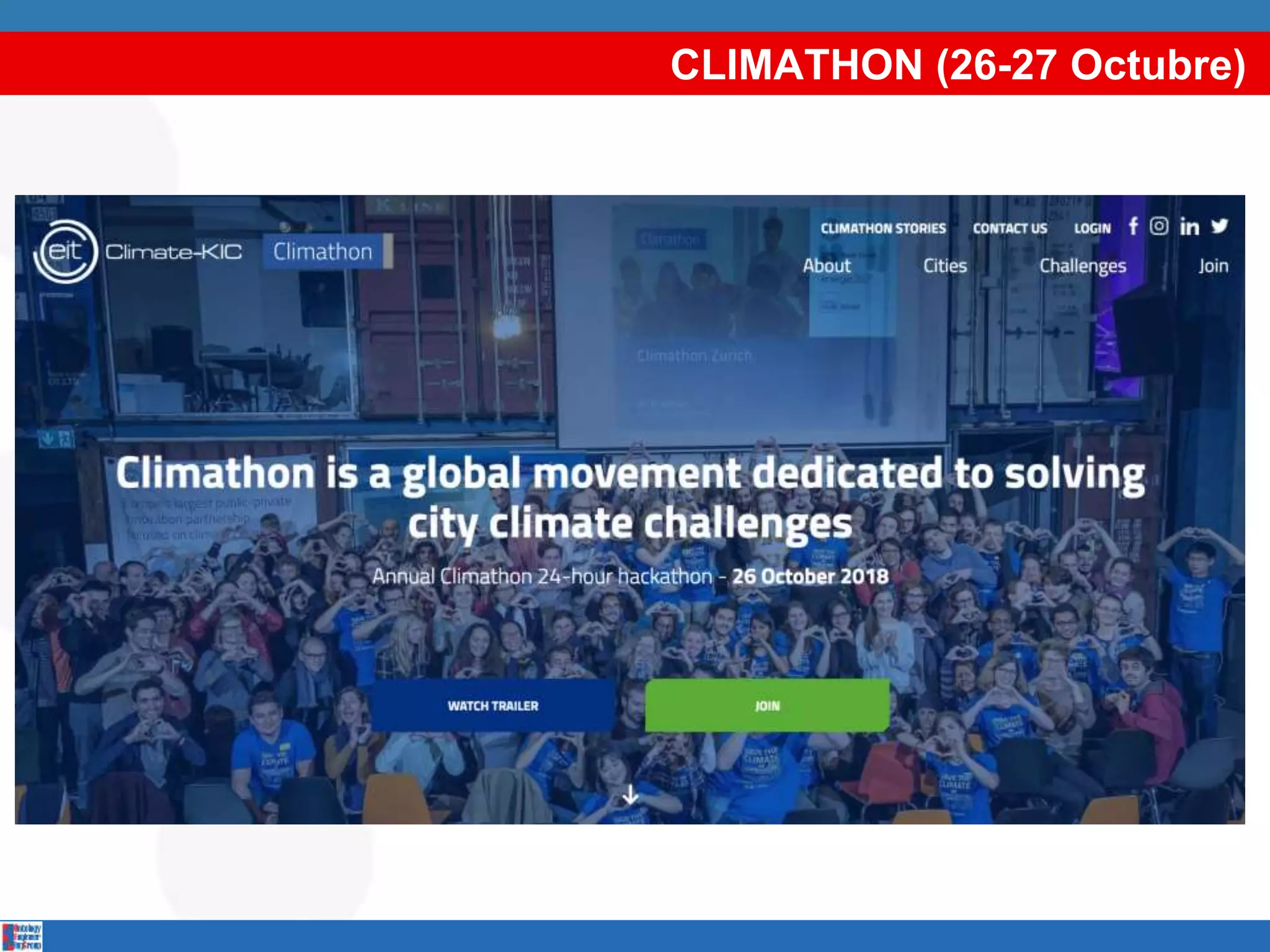 CLIMATHON (26-27 Octubre)
 