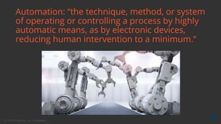 15 2018 © AppFolio, Inc. Confidential.
Automation: “the technique, method, or system
of operating or controlling a process...