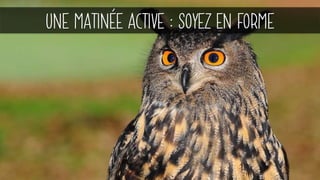 LE CADRE POUR LA MATINÉEUNE MATINÉE ACTIVE : SOYEZ EN FORME
 