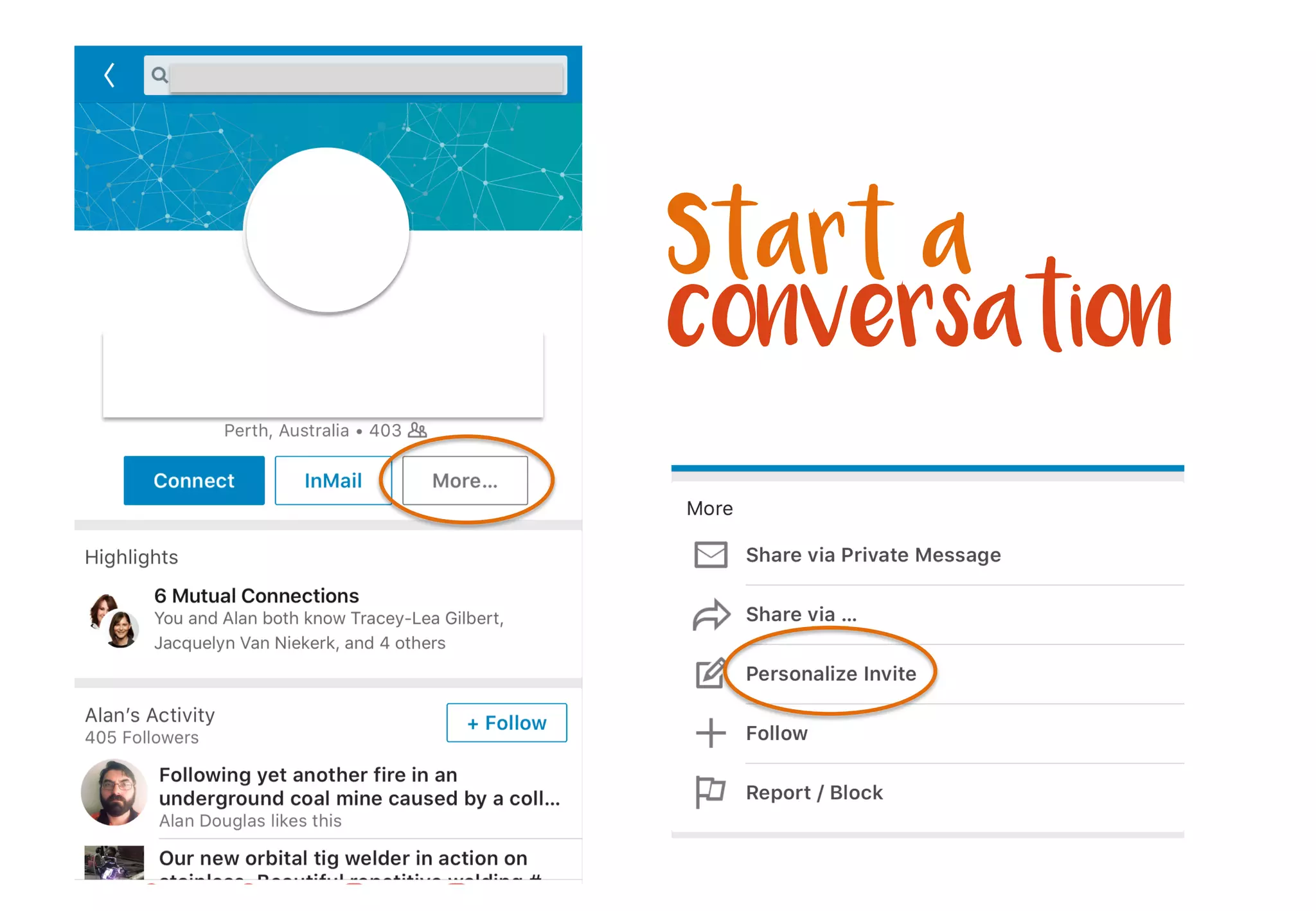 Start a
conversation
 