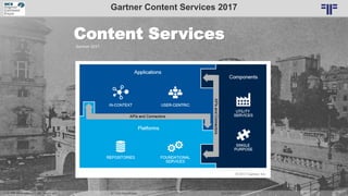 Dr. Ulrich Kampffmeyer 69„ECM, EIM, Content Services, IIM – what‘s next? “ DCX EXPO 2018
Content Services
Gartner 2017
Gar...