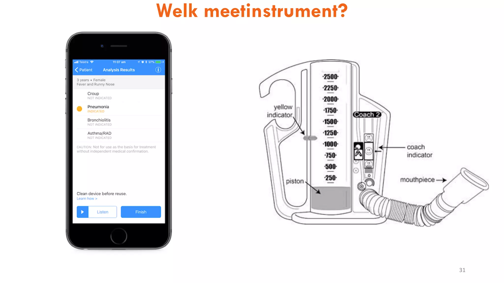 31
Welk meetinstrument?
 