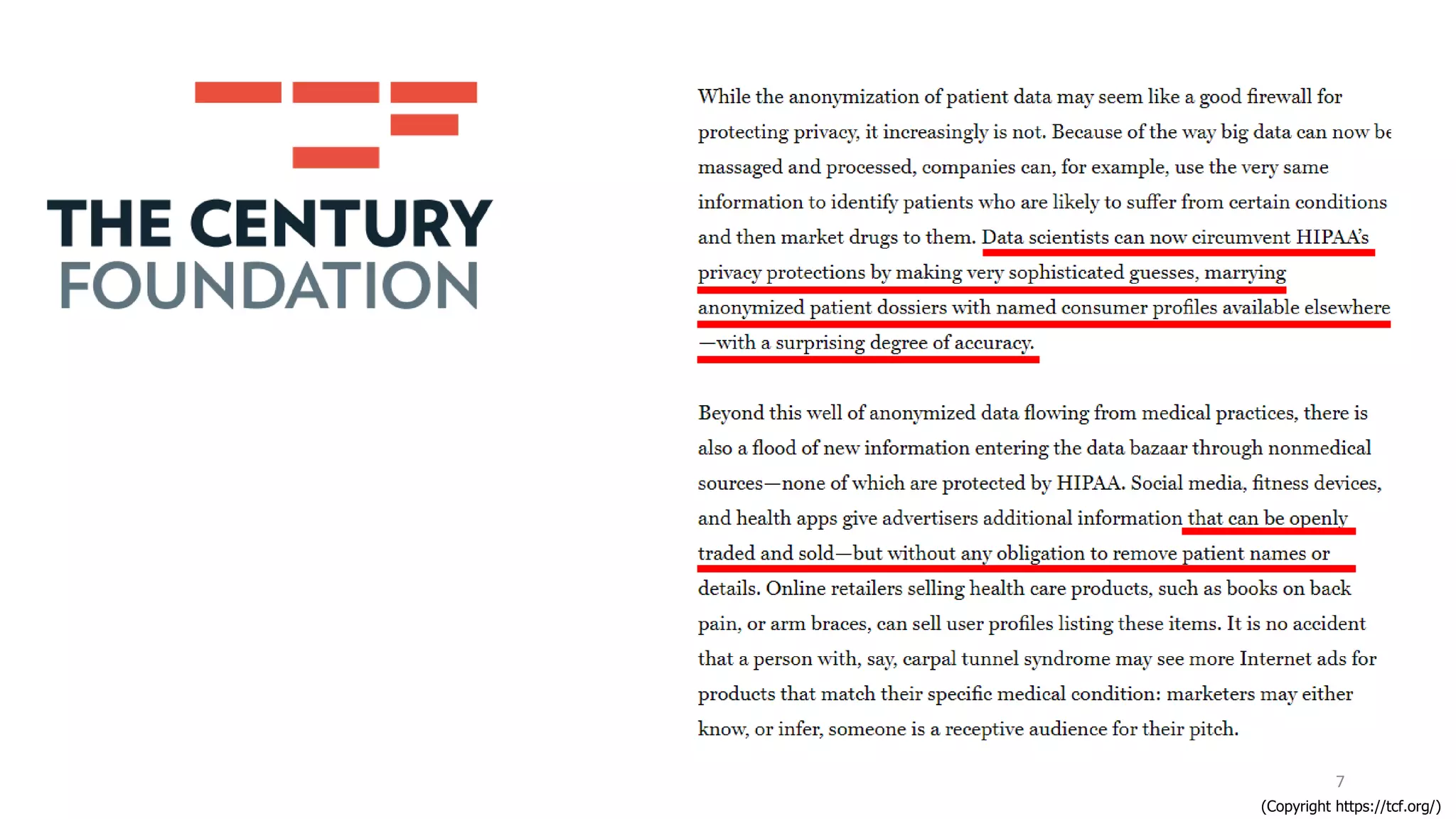 7
(Copyright https://tcf.org/)
 